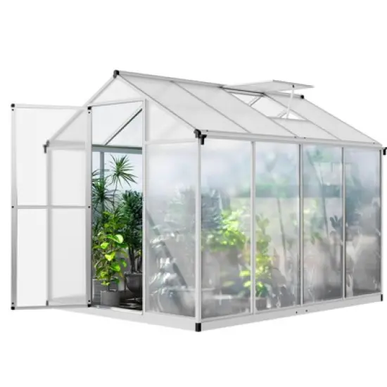 Walk-in Greenhouse Doors and Roof Windows Vent, Large Sun House for Garden Backyard Plant Garden Hot House image {9}