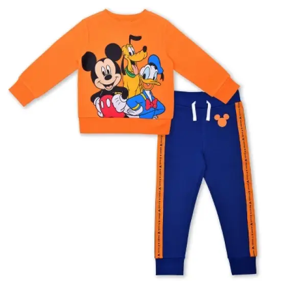 Disney Boy's 2-Pack Mickey Mouse and Friends Long Sleeve Graphic Shirt and Jogger Pant Set for toddler image {5}