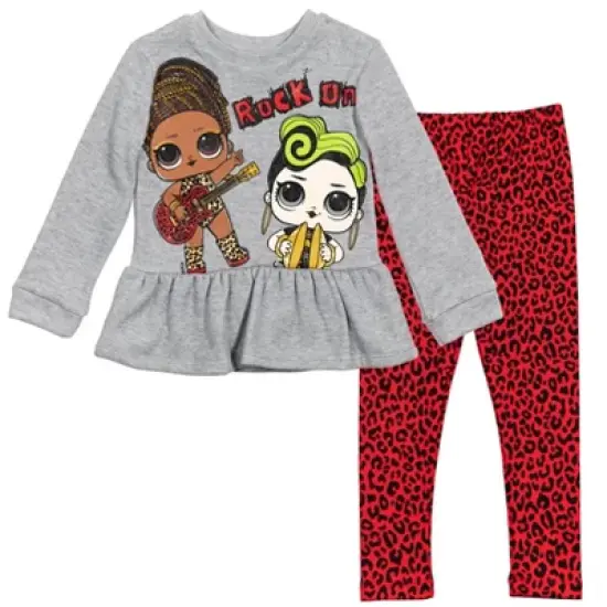 L.O.L Surprise! Fierce Bhaddie Flipside Unity Girls Crossover Fleece Sweatshirt & Leggings Outfit Set Little Kid to Big Kid image {9}