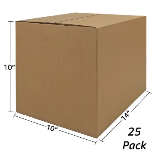 UOFFICE Pack of 25 Corrugated Boxes 14" x 10" x 10" Shipping Boxes image {2}