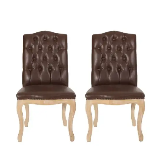 2pk Shylo Contemporary Faux Leather Dining Chairs - Christopher Knight Home image {11}
