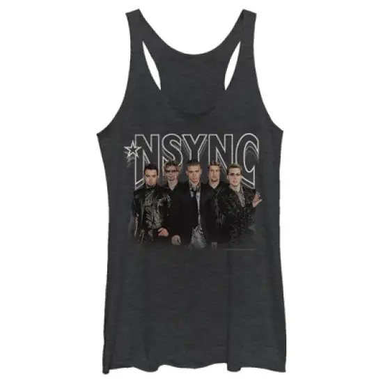 Women's NSYNC Rocker Band Pose Racerback Tank Top image {3}