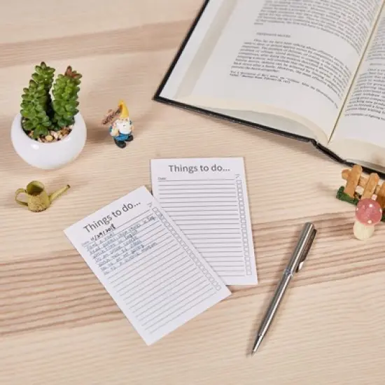 Paper Junkie 200-Pack White Things To Do Index Cards, Checklist Vertical Cardstock Paper, 3.2 x 5.1 in image {1}