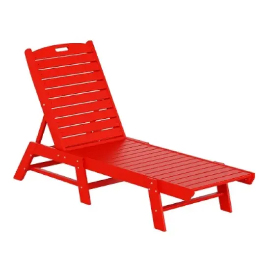 WestinTrends Poly Reclining Outdoor Patio Chaise Lounge Chair Adjustable image {19}