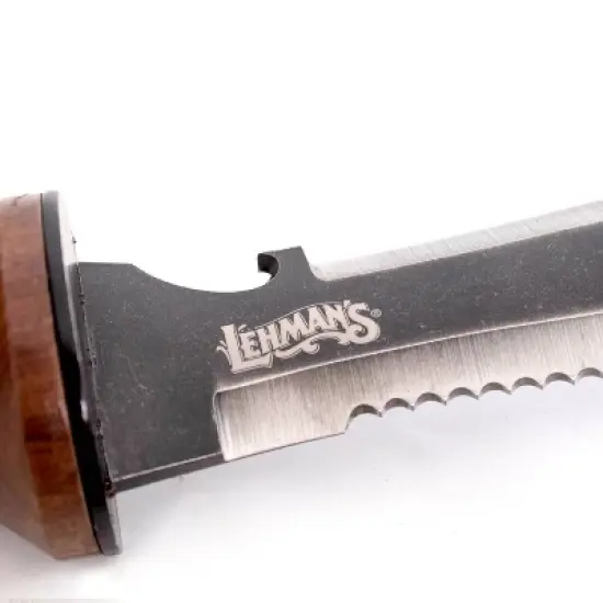 Lehman's Hori Hori Garden Knife, Durable Double Edge, Hardened Steel with Wooden Handle, Hand Weeding and Digging Tool with Sheath image {2}