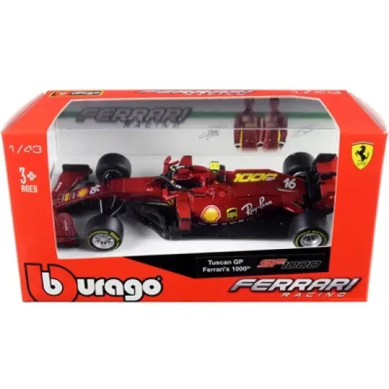 Ferrari SF1000 #16 Charles Leclerc Tuscan GP Formula One F1 (2020) "Ferrari's 1000th Race" 1/43 Diecast Model Car by Bburago image {2}