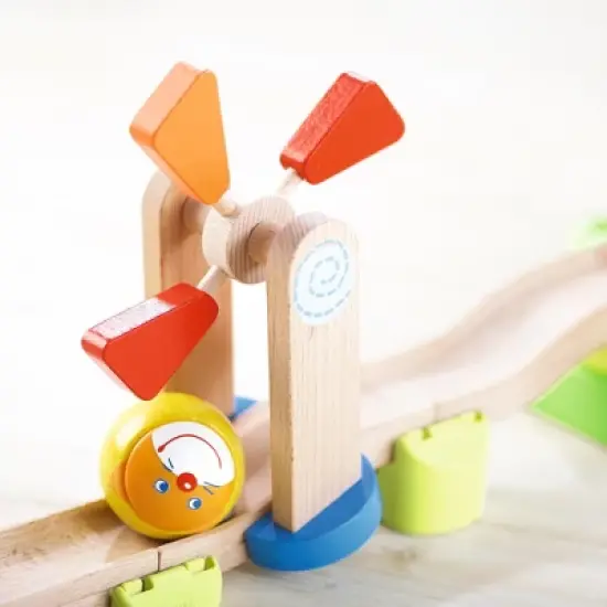 HABA Kullerbu Windmill Playset - 25 Piece Ball Track Starter Set image {4}