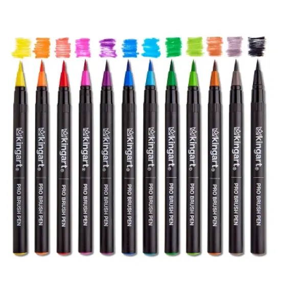 KINGART PRO Watercolor Brush Pens 48 Colors image {3}