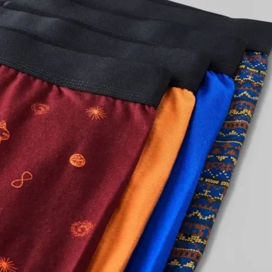 Men's Fairisle/Celestial Badge Boxer Briefs 4pk - Original Use&trade; Blue/Maroon/Orange image {3}