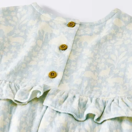 Baby Girls' Long Leg Floral Romper - Cloud Island&trade; Blue image {2}