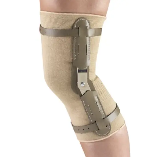 OTC Knee Brace, Hinged Bars, Knit Elastic, Beige image {3}