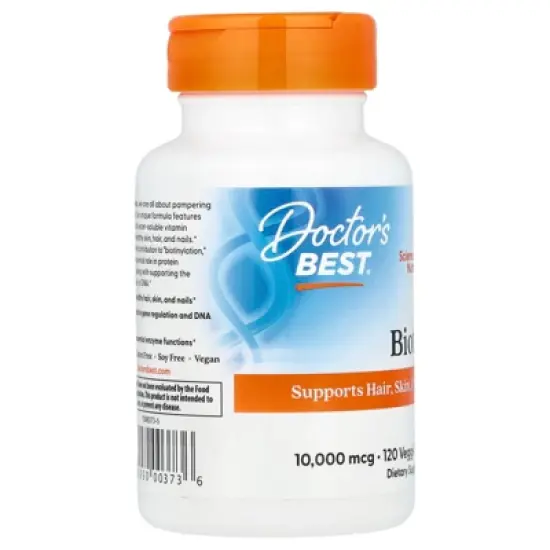Doctor's Best Biotin, 10,000 mcg, 120 Veggie Caps image {3}