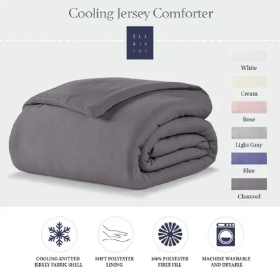 Cooling Jersey Down-Alternative Comforter image {1}