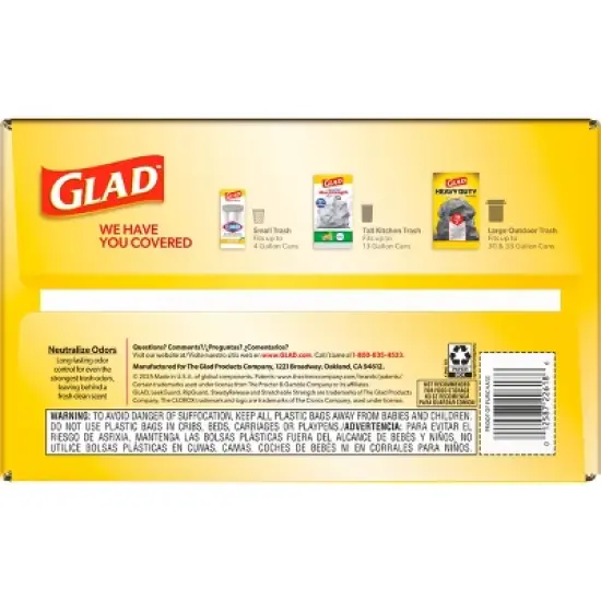 Glad ForceFlex Drawstring Trash Bags - Gain Original - 13gal/140ct image {16}