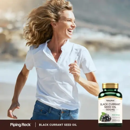 Piping Rock Black Currant Seed Oil Softgels 1500mg | 200 Count image {5}