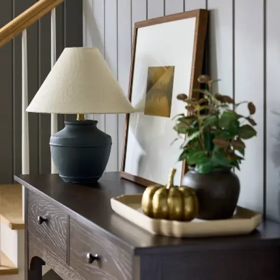 Burlap Tapered Lamp Shade Brown - Threshold&trade; designed with Studio McGee image {2}