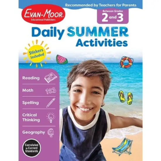 Daily Summer Activities: Between 2nd Grade and 3rd Grade, Grade 2 - 3 Workbook - by  Evan-Moor Educational Publishers (Paperback) image {1}