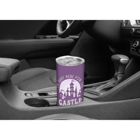 Elanze Designs I'm Just Hear For The Castle Magical Plum Purple 20 ounce Stainless Steel Travel Tumbler with Lid For Your On The Go Beverages image {4}