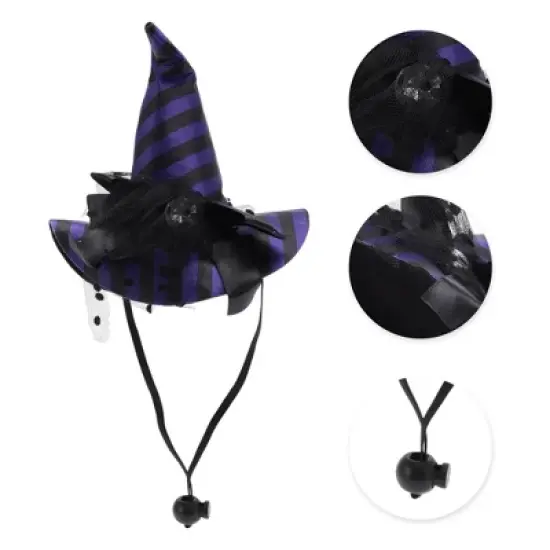 Unique Bargains Halloween Pet Holiday Headdress 5.12"x5.91" Purple image {2}
