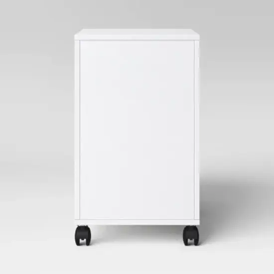 Loring Rolling Cabinet White - Threshold&trade;: Mobile Office Furniture Set with Drawers image {3}