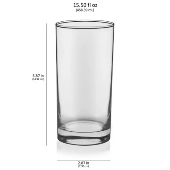 Libbey Heavy Base Tumbler Glasses, 15.5 ounce, Set of 8 image {3}