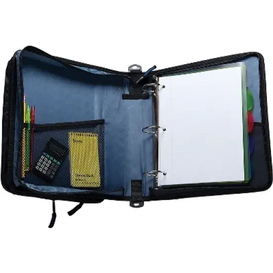 Case It 2 Blue Zipper Binder with Laptop/Tablet Pocket LT-007BLU image {3}