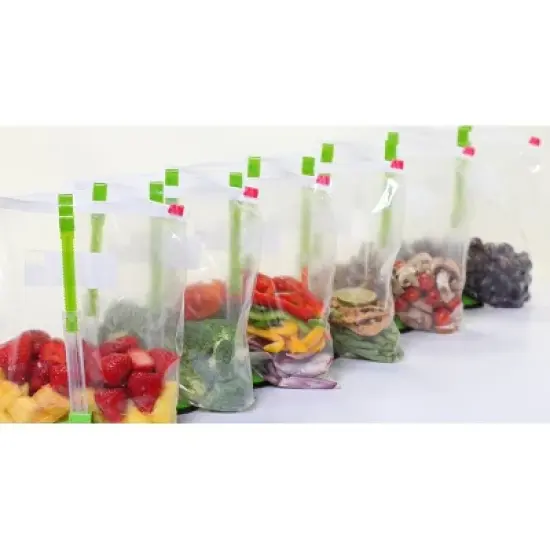 Jokari Original Adjustable Baggy Rack Stand Holds Plastic Food Storage and Freezer Bags Open image {3}