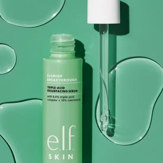 e.l.f. Blemish Breakthrough Triple-Acid Resurfacing Serum - 0.94 fl oz image {4}