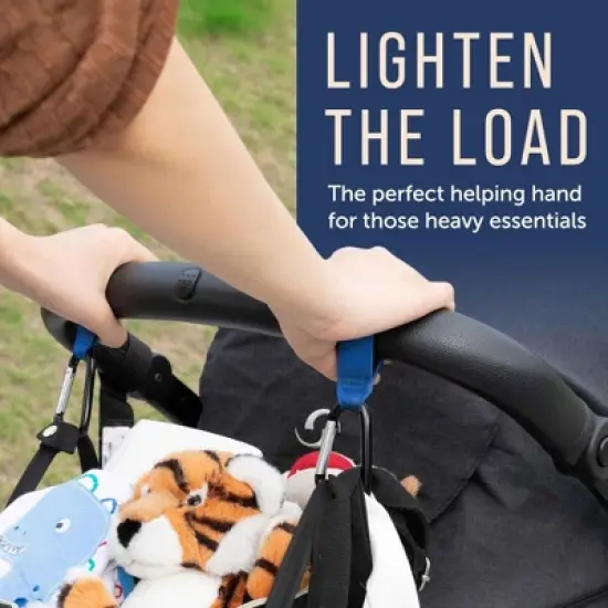 Maplefield Stroller Hooks for Bags to Organize Your Day Out - Stroller Hooks for Hanging Bags - Easy to Attach Stroller Clips image {3}
