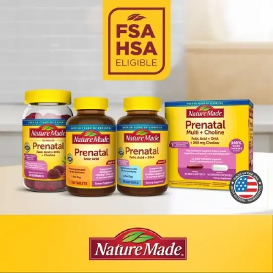 Nature Made Prenatal Multivitamin with Folic Acid Tablets image {5}