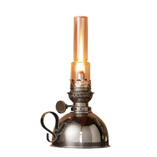 Kings County Tools 9-Inch Tall Nickel Oil Lamp image {9}