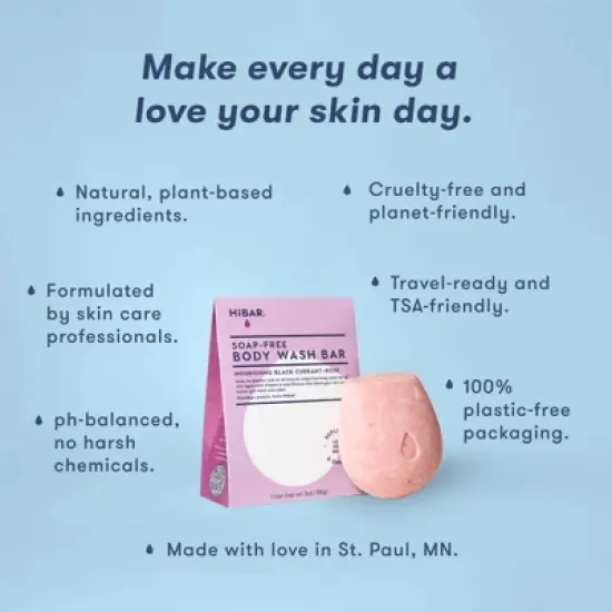 HiBAR Soap-Free Body Wash - Nourish - 3oz image {6}