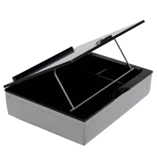 BIRDROCK HOME Lap Desk with Storage and Cushion - Grey image {4}