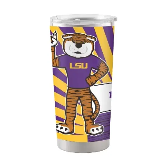 NCAA LSU Tigers 20oz Mascot Stainless Steel Tumbler: Portable Drinkware, Lidded Tumblers image {2}