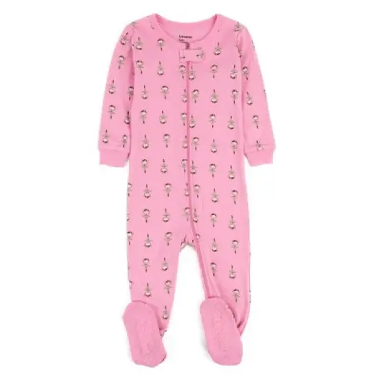 Leveret Footed Sleeper Cotton Girls Pajamas image {3}