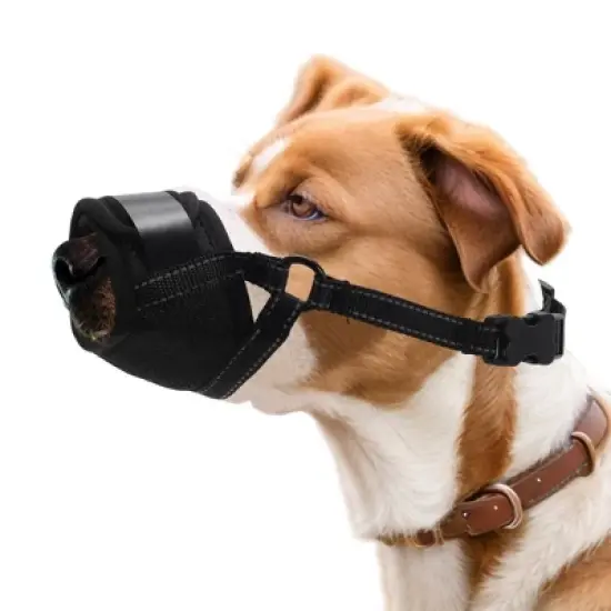 Unique Bargains Breathable Dog Muzzle Black 1 Pc image {6}