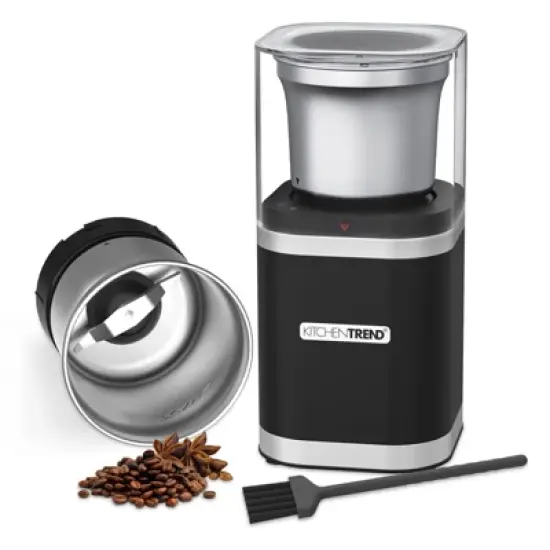 GreenEver Electric Coffee Bean Grinder with Removable Stainless Steel Bowl, 12-Cups Coffee Bean Capacity w/Cleaning Brush (Black) image {8}