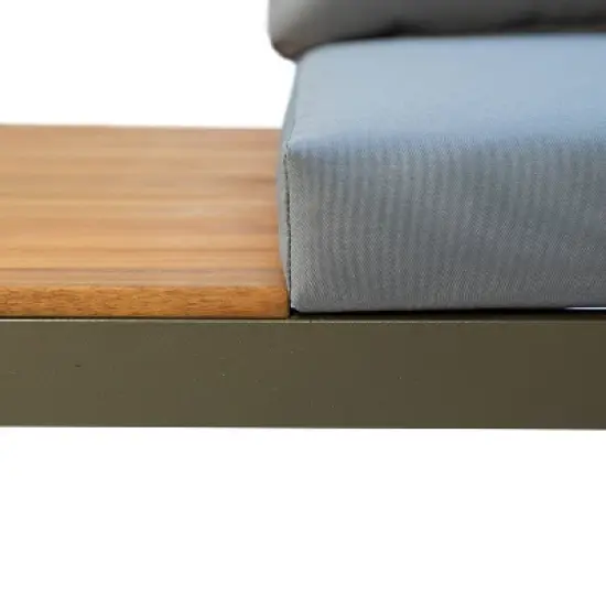 Stellar 4pc Outdoor Aluminum Sectional Set with Tables & Cushions - DUKAP image {8}