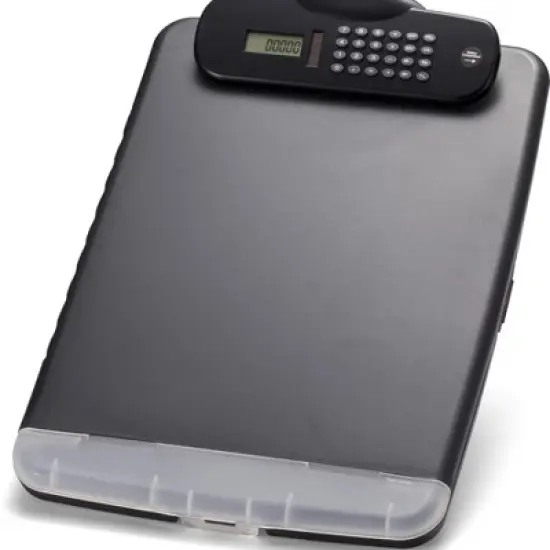 Officemate - Slim Clipboard - Storage Box with Calculator - 10 in. x 14 1/2 in. - 1 Each image {2}