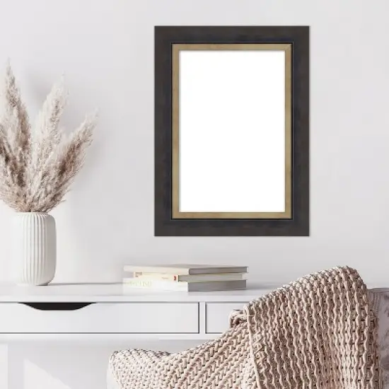 Amanti Art Hammered Charcoal Tan Framed Dry Erase Magnetic Board image {7}