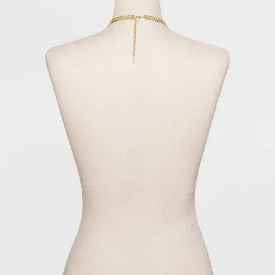 SUGARFIX by BaubleBar Layered Y-Chain Necklace - Gold image {2}
