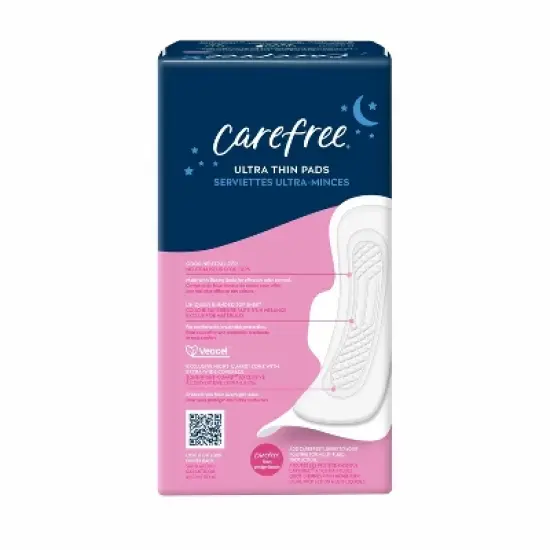 Carefree Ultra Thin Overnight Pads with Wings - 28ct image {1}