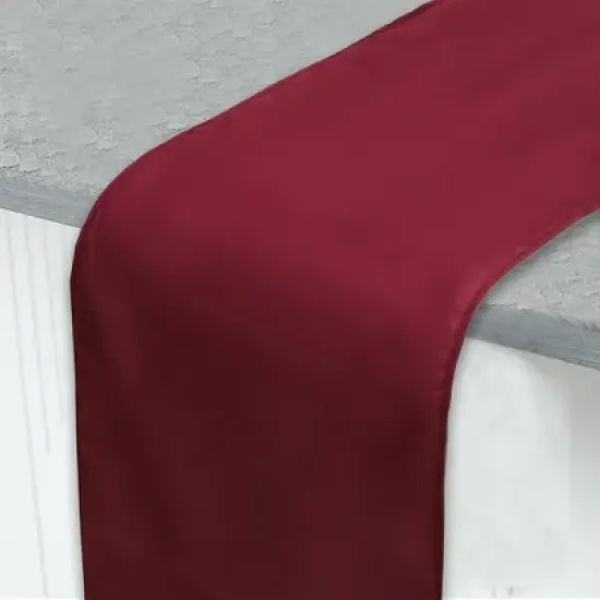 Unique Bargains Table Runner 108.27"L x 11.81"W Wine Red 1 Pc image {4}