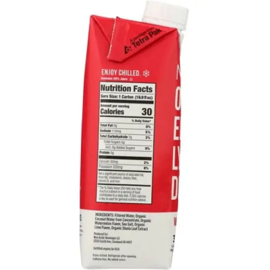 Nooma Organic Watermelon Lime Electrolyte Drink - Case of 12/16.9 oz image {4}