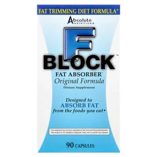 Absolute Nutrition FBlock Xtra Fat Absorber, Diet Formula, 90 Capsules image {4}