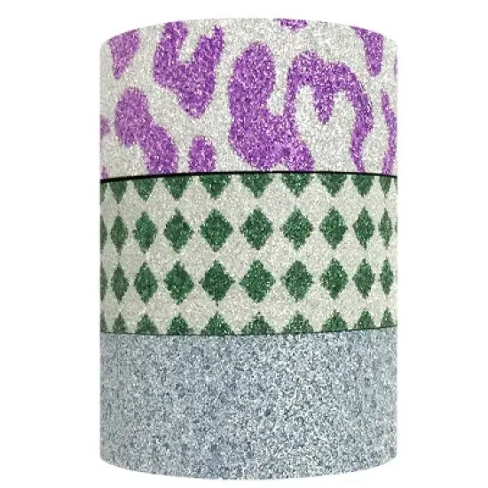 Wrapables Leopards and Emeralds Washi Masking Tape (Set of 3) image {1}