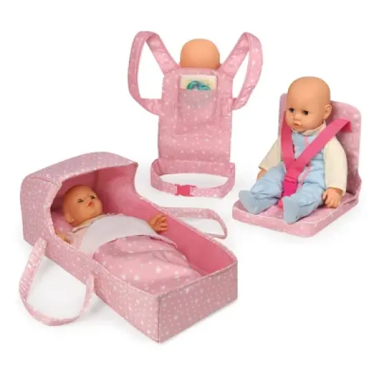 First Class 5-Piece Doll Travel Set - Pink/Stars image {3}