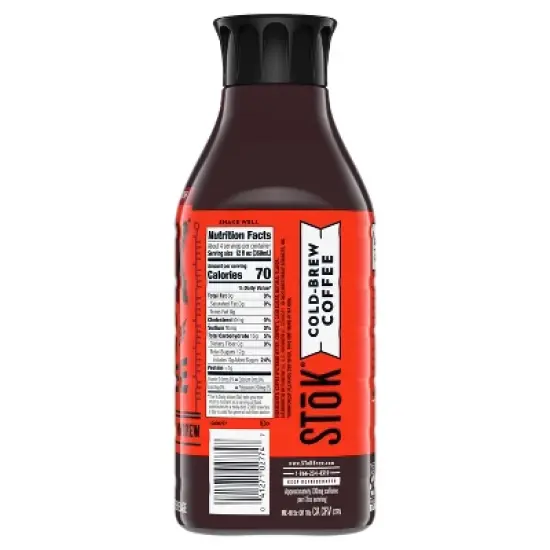 SToK Not Too Sweet Black Cold Brew Coffee - 48 fl oz image {10}