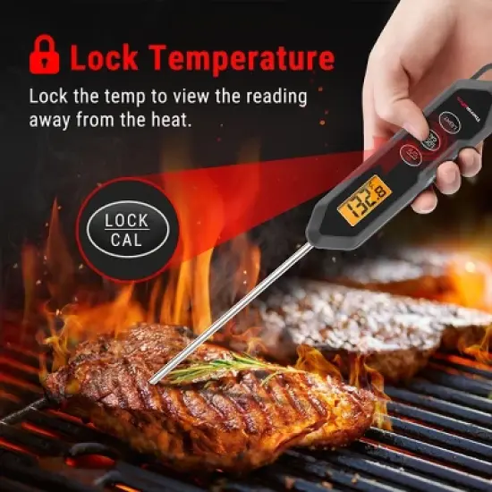 ThermoPro TP15HW Waterproof Digital Instant Read Meat Thermometer Food Turkey Cooking Kitchen Thermometer with Magnet and Backlight image {5}