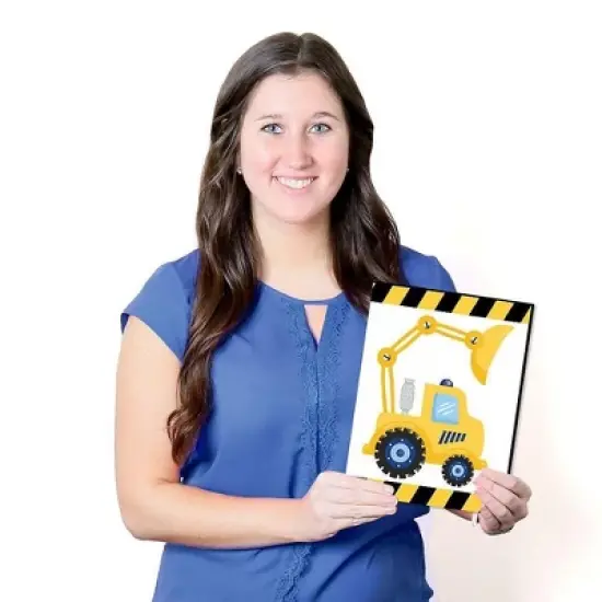 Big Dot of Happiness Construction Truck - Baby Boy Nursery Wall Art and Kids Room Decorations - Gift Ideas - 7.5 x 10 inches - Set of 3 Prints image {4}